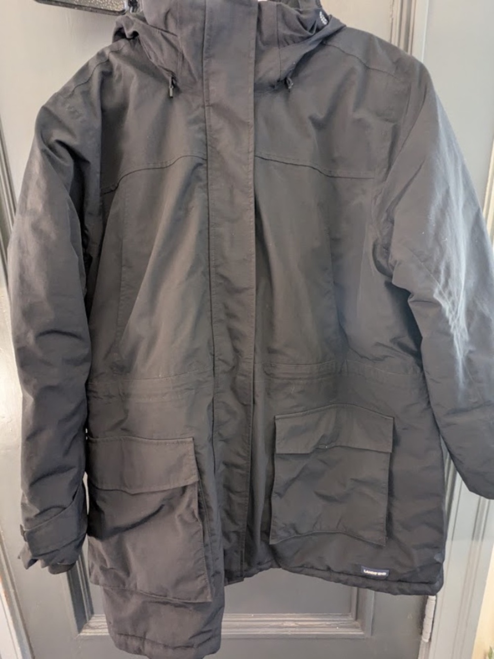 Land's End Black Insulated Squall Parka, Women's 1x